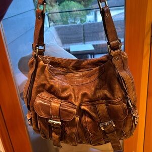 Brown leather Michael Kors shoulder bag